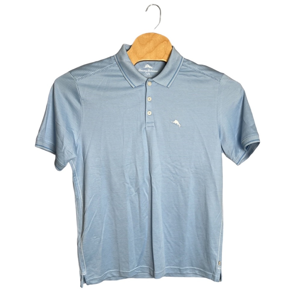 Tommy Bahama Men’s Short Sleeve Polo Shirt‎ Light Blue LT Sky Size Large NWT/NEW